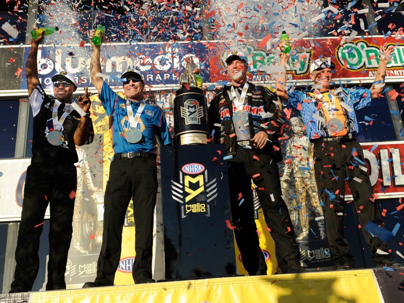 Champions crowned in NHRA Finals at Pomona